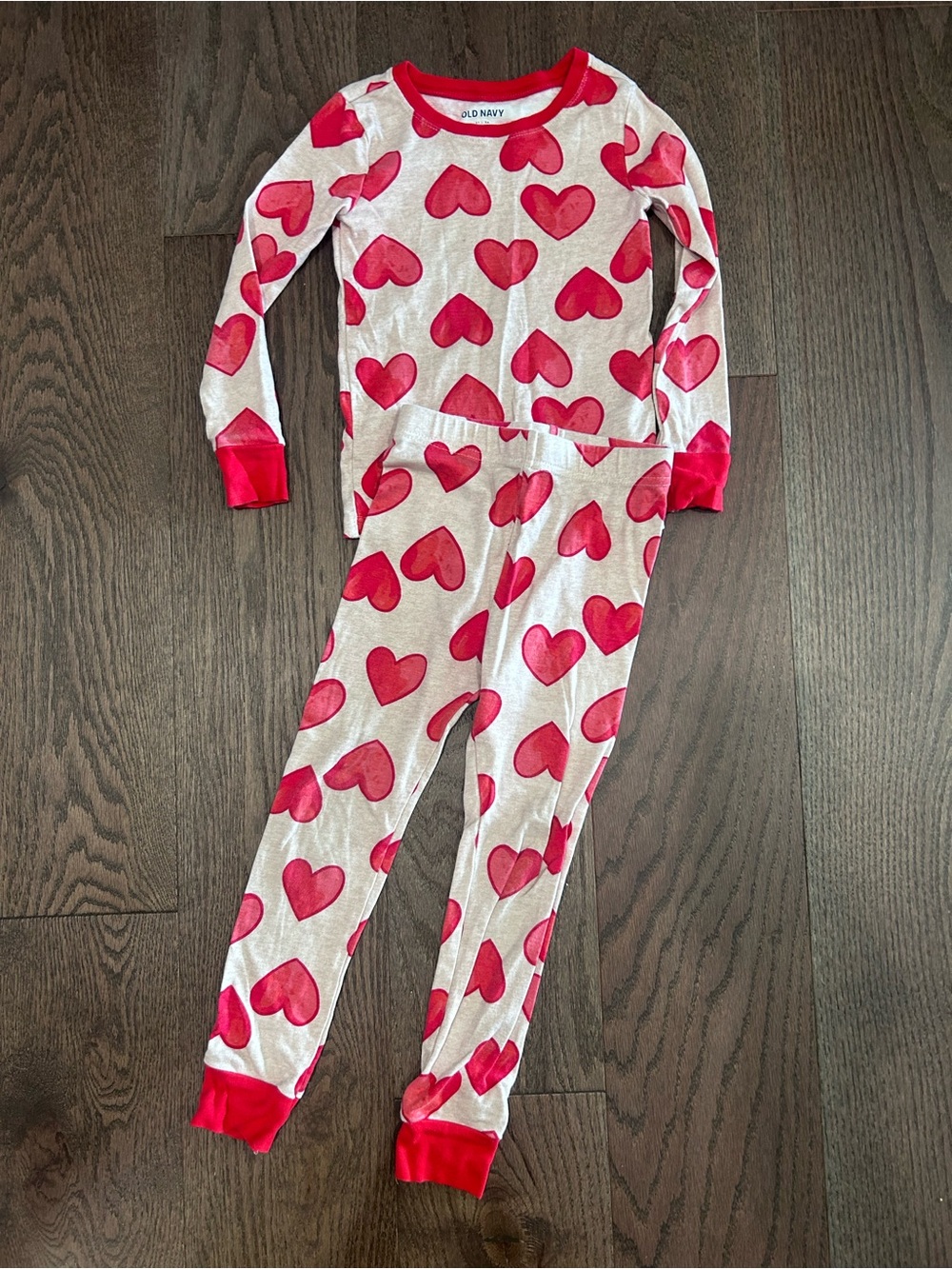 Old Navy Size 5T Heart Print Valentine's Pyjamas